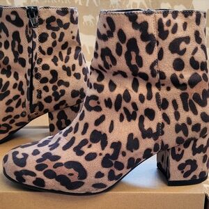 Leopard Print Ankle Boots